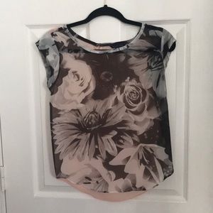 🌹 American Eagle Sheer Rose Blouse 🌹